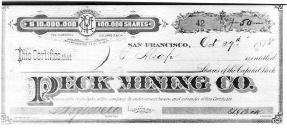 Peck Mining Co Stock