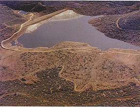 tailings impoundment before